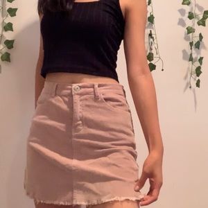 Brandy Melville Pink Corduroy Skirt